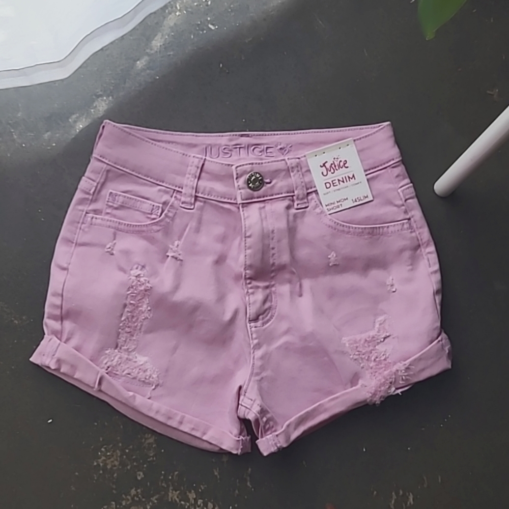 Girls Shorts Lavender Size 14 Slim